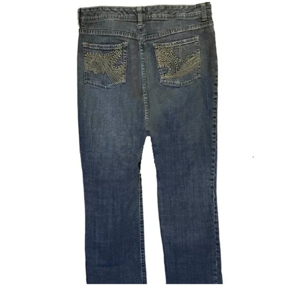 Chico’s Straight Leg Stretch Platinum Denim Jeans - Picture 3 of 6